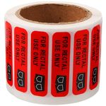 1 Roll of for Rectal Use Only Stickers - Fluorescent Red Permanent Adhesive Sticker Funny Joke Label Sticker Funny 500 Stickers Per Roll