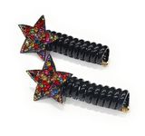 Fairytale Curly Rhinestone Telephone Wire Hair Bands Women Girls Hair Gum Ties Fashion Spiral Coil Rubber Bands Hair Accessories (Multicolor)