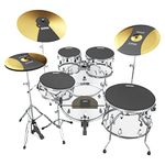 Evans Soundoff Drum Mute Pads - Full Box Drum Pad Set - Drum Mutes Pack - 3 Cymbals, 4 Tom/Snare, and 1 Bass Drum Mute - Great for Silencing Drum Kits to Practice - Fusion