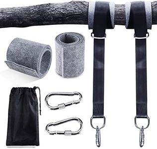 Hamac sangles, 2 Set Sangle Balancoire Suspendu 2x150CM Ultra Résistant avec D-Ring et Coussin Plus épais, Deux Crochets Mousquetons Charge Max 500KG pour Hamac et Balancoire de Jardin