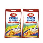 TOPS Corn Flakes 1 kg (500 gm *2 pouch) | No Added Flavour| Low Fat & Low Cholesterol | Dietary Fibre | Deliciously Crunchy | Breakfast Cereal