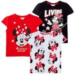 Disney Girls 3 Pack Minnie Mouse T-Shirts 2-3 Years