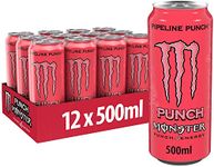 Monster Pipeline Punch Carbonated Energy Drink With A Refreshing Punch Flavor, Orange And Guava 500ml (Pack Of 12)