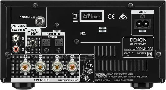 Denon D-M41DAB HiFi System – Black Compact Stereo