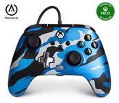 PowerA Enhanced Wired Controller for Xbox Series X|S, Wired Video Game Controller, Gamepad for Xbox X and S, Officially Licenced by Xbox, 2 Years Manufacturer Warranty- Metallic Blue Camo