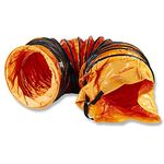 PVC Flexible Ducting Industrial Portable Ventilator Extractor Hose Heavy Duty (10" Inches) 250mm (Orange Fire Retardant/High Strength/Air Transfer Duct)