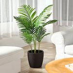 FOPAMTRI Artificial Areca Palm Plant 3.6 Feet Fake Palm Tree with 10 Trunks Faux Tree for Indoor Outdoor Modern Decor Feaux Dypsis Lutescens Plants in Pot for Home Office, Decor Pot is NOT Included