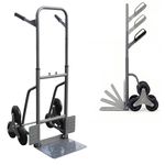 Move-It Heavy Duty Stair Climber Sack Truck 300kg Capacity Tri Wheel Foldable Steel Hand Trolley