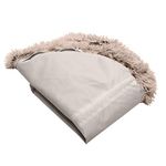 Furhaven Replacement Pet Bed Cover - Plush Long Faux Fur Round Ultra Calming Deep Dish Cushion Washable Donut Dog Bed Cover, Taupe, Jumbo (X-Large)