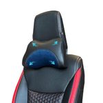 Neodrift ‘NeckFlow’ - Neck Rest Cushion Orthopedic Velvet Memory Foam Pillow for Neck, Head, Shoulder Support - Pain Relief for Car, 1 Pc (Colour-Blue)