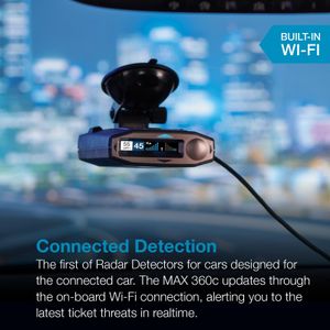Escort MAX 360c Radar Detector – 360° Laser Detection, Wi-Fi Enabled