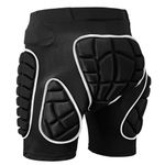 AUDIFU Protective Padded Shorts Mesh Skating Snowboarding Skiing Butt Pads Guard, Impact Crash Hip Protection Shorts (Medium)