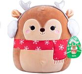 Squishmallows Original 10-Inch Darla The Fawn - Official Jazwares Christmas Plush - Collectible Soft & Squishy Deer Stuffed Animal Toy - Add to Your Squad - Gift for Kids, Girls & Boys