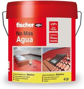 fischer - Pintura impermeabilizante multicolor 4 L. (cubo 5kg) Terracota con fibras, resistente al agua y exteriores, (548713)
