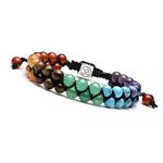 JOVIVI 7 Chakra Reiki Healing Crystal Gemstone Yoga Stone Beaded Braided Bracelet Adjustable Women Jewellery