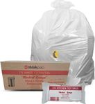 Garbage Bags 27L Carton of 1,000 - White Rubbish Bin Liners 59 x 51 cm - 8 um Standard Thickness - Waste Bags for Offices, Commercial Spaces, Household & Cleaning