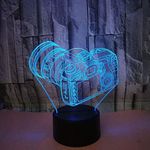 3D Camera Night Light USB Touch Switch Decor Table Desk Optical Illusion Lamps 7 Color Changing Lights LED Table Lamp Xmas Home Love Brithday Children Kids Decor Toy Gift