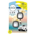 Febreze Car Air Freshener Vent Clip Serene Vanilla Sunrise Scent, 2 mL Car Vent Clip, 2 Count