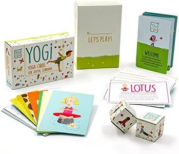 YOGI FUN Kids Yoga Cards Kit with Illustrations, Rhyming Poems, Birthday Activity and 2 DIY Dice