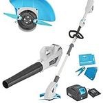 40V Cordless String Trimmer and 120 MPH Leaf Blower Combo Pack for Garden, Including 20 Spare Blades, 1pc 2.0Ah Battery & Charger