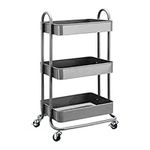 Amazon Basics 3-Tier Rolling Utility or Kitchen Cart - Charcoal