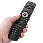 Fosa URMT39JHG003 TV Replacement Remote Control Controller for Philips Smart TV – Ideal Controller with Same Functions as The Original Remote-Black