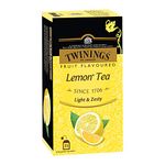 Twinings Lemon Tea, 25 Teabags, Premium Black Tea With Lemon, English Classic Taste, Light Strength, Bright And Zesty Flavour, 50 grams, Pack of 1