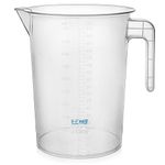 Terbold 5 Liter Measuring Pitcher | 1.3 Gallon Shatterproof Plastic Large Graduated Mixing Pitchers, 1 to 2 Gallons (5L, 5000ml)