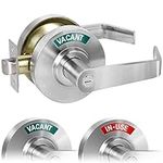 Privacy Indicator Lever Lock Inuse or Vacant, Occupied Bathroom Handle, Large Lever Lock, Commercial Grade, Perfect for Restaurants, Office Buildings, Warehouse (Satin Chrome)