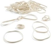 PlasticMill White Rubber Bands Size 33 (3 1/2" x 1/8") - #33 Rubber Bands Office Supplies - Strong, Elastic Bands for Crafts, Balloon Garland, Cash, File Folders (500-Pack)