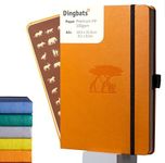 Dingbats - Earth Dotted A5 Medium Notebook, Tangerine Serengeti - Hardcover - Cream 100gsm Ink-Proof Paper - Numbered Pages, Index & Key Pages