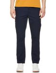 Amazon Essentials Men's Straight-Fit Stretch Cargo Trouser (Available in Big & Tall), Navy, 42W / 30L