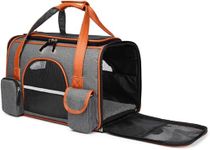 Scizor Dog Transport Box, Breathable and Foldable Dog Box, Cat Transport Boxes with Adjustable Shoulder Strap, Cat Transport Cage with Removable with MatReflective Strip 5-Sided Breathable Mesh(SC-01)