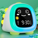 hansang Kids Alarm Clock with Night Light OK to Wake Clock for Kids Stay in Bed Clock Sleep Training, Nap Timer Detect Cute Kids Room Decor, Gift Ideas for Kids Toddler Boy Girl