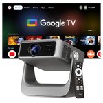 E Gate Zen 7X Google TV Projector | Fully Automatic & 100% Dust-Free | 700 ISO | Dolby Audio | Projector 4K Ultra HD, modulated at 1080p Native | 2GB-8GB | Voice Remote, ChromeCast, Egate