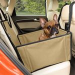 Extra Stable Dog Car Seat - Reinforced Car Dog Seat for Medium-Sized Dogs with 4 Fastening Straps - Robust and Waterproof Pet Car Seat for The Back Seat of The Car