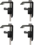 P-AC-04N Utility Track System Mounting Clamp Compatible with Toyota Tacoma/Tundra Truck Cap/Camper Shell - 4 PCS