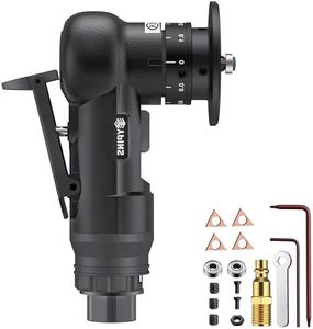 EYPINS Air Chamfer Tool, Mini Pneumatic Chamfering Machine for Metal Wood Steel Brass Acrylic, 45 Degree Arc, 30000 RPM, 1/4" Air Deburring Trim Beveling Tool, Pneumatic Roundover Tool with C/R blade