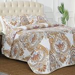Mellanni Bedspread Coverlet Set Paloma Beige - Bedding Cover - Oversized 3-Piece Quilt Set (King, Paloma Beige)