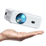 Mini Projector with WiFi and Bluetooth, Native 1080P, 4K Supported, ClokoWe Projector for Indoor Movies, Keystone Correction, Zoom, Home Theater, Portable Projector Compatible w/TV Stick, iOS, Android