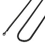 FIBO STEEL 2-4MM Stainless Steel Mens Womens Necklace Rolo Cable Chain, 16-36 inches