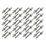 uxcell uxcell6.4mmx13mm Aluminum Round Dome Head Closed End Rivets Fastener 40pcs