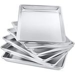 Crown Two-Thirds Baking Sheet, 15x21 inch, Set of 6, Commercial Quality, Sturdy Solid Construct, Rust Free, Pure Aluminum