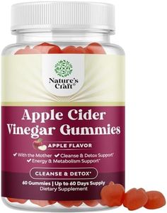 Apple Cider Vinegar ACV Gummies - Gut Health & Natural Energy Supplement with Vitamin B6 B12 Beet Root and Pomegranate - Apple Cider Vinegar with Mother Body Cleanse Detox for Women & Men 60 Servings