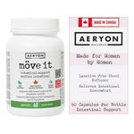 Möve It Stool Softener for Women by Aeryon Wellness | Made in Canada | All-Natural Constipation & Bloating Relief Supplement | Laxative-Free Formula for Digestive Health & IBS relief | 60 Caps