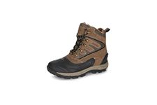 Eddie Bauer Bend Hiking Snow Boots for Men Waterproof Shell Aggressive Lug Pattern, Taupe, 10 UK