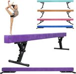 8ft Adjustable Balance Beam, FINCOME Gymnastics Beam High and Low Floor Beam for Kids/Adults, Gymnastics Equipment with Legs, for Exercise Training and Professional, Home or Gymnastics Clubs