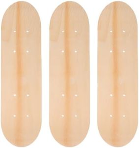 ULTECHNOVO 3pcs Boys and Girls DIY Skateboard Decks 43cm Plain Double Tail Maple Wood Blank Skateboard Boards for Painting and Decorative Craft Art
