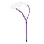 Chums Original Cotton Retainer - Unisex Eyewear Keeper for Sunglasses & Glasses - Adjustable Fit, Washable & Made in USA (Standard-End, Purple),One Size,12115