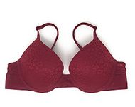 Victoria's Secret Pink Wear Everywhere Push-Up Bra, Garnet Leo Lace, 36DD
